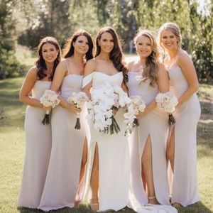 Beautiful Park & Fifth dress with slit.